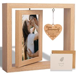 Romantic Couples Picture Frames Anniversary Birthday Gifts for Her Girlfriend Graduation Gifts for Him Boyfriend, Wedding Gifts for Couples Wife Husband, Happy Anniversary (Anniversary Photo Frame 3)