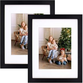 Golden State Art, A2 Black Photo Frame - Solid Wood And Display 16.5X23.4 Picture Without Mat -Acrylic Glass (Wall Display)