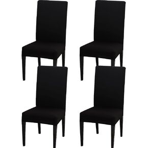 Qubjus Dining Room Chair Covers Sets of 4, Solid Stretch Removable and Washable Chair Slipcover for Dining Room Kitchen(Pink, 4pc) in Kuwait