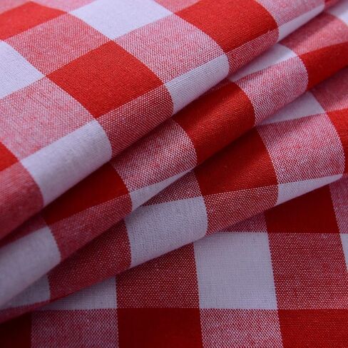 Kitchen Curtains for Dining Room Checkered Cotton Blend Tier Curtain Window Treatment Drapes for Living Room Set of 2 Each 29 x 36 inches Rod Pocket Coffee in Kuwait