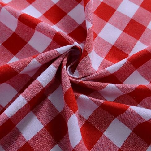 Kitchen Curtains for Dining Room Checkered Cotton Blend Tier Curtain Window Treatment Drapes for Living Room Set of 2 Each 29 x 36 inches Rod Pocket Coffee in Kuwait