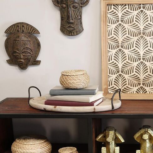 Stratton Home Decor Stratton Home Decor Stratton Natural Wood Oval Tray 18. 0 X 3. 54 X 12. 00 in Saudi Arabia
