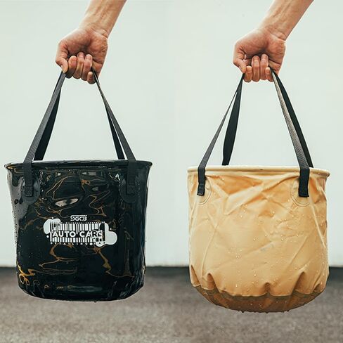 اس جي سي بي دلو قابل للطي سعة 4 جالون مصنوع من بلاستيك PVC مضاد للتسرب وقابل للطي مع مقبض لغسل السيارة في الهواء الطلق والسفر والتخييم والنزهات والمشي لمسافات طويلة والصيد والبستنة in Kuwait