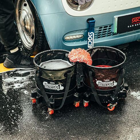 اس جي سي بي دلو قابل للطي سعة 4 جالون مصنوع من بلاستيك PVC مضاد للتسرب وقابل للطي مع مقبض لغسل السيارة في الهواء الطلق والسفر والتخييم والنزهات والمشي لمسافات طويلة والصيد والبستنة in Kuwait