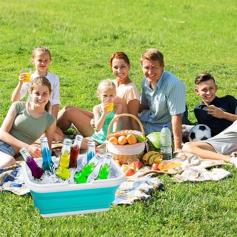 AUTODECO Collapsible Sink with Handle Towel, 2.37 Gal / 9L Foldable Wash Basin for Washing Dishes, Camping, Hiking and Home in Saudi Arabia
