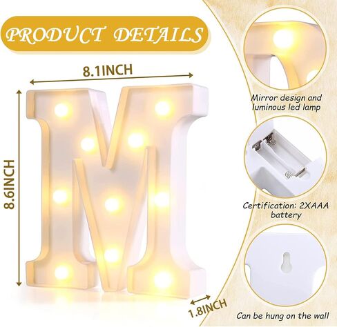 4 Warm White BABY Marquee Light Up Letters, Large BABY Led Light Sign, Perfect for Baby Shower Birthday Home Bedroom Nursery Room Table Wall Decor in Saudi Arabia