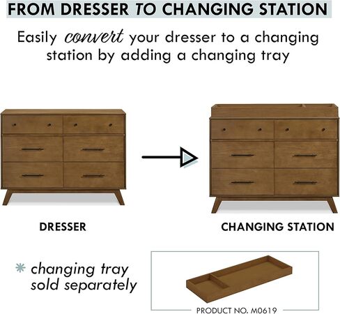 DaVinci Otto 6-Drawer Double Dresser in Walnut in Kuwait