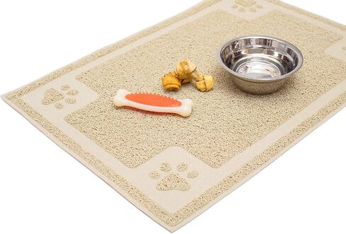 Dog Bowl Mat for Cat and Dog Bowls, Silicone Non-Slip Absorbent Waterproof Dog Food Mat, Easy to Clean, Unique Paw Design in Saudi Arabia