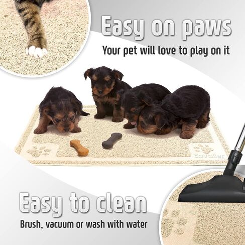 Dog Bowl Mat for Cat and Dog Bowls, Silicone Non-Slip Absorbent Waterproof Dog Food Mat, Easy to Clean, Unique Paw Design in Saudi Arabia