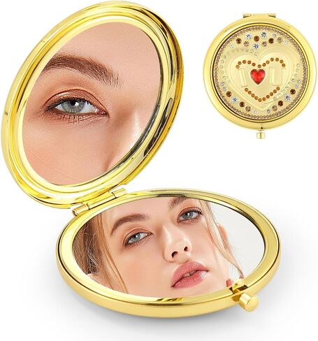 ROTIESS Gift for My Gril,Gift for Friend Woman, Mum's Gift,Birthday Gifts & Year Wedding Anniversary Noble Vintage Compact Mirror, Exquisite Luxury Vintage Enamel Pocket Mirror in Saudi Arabia