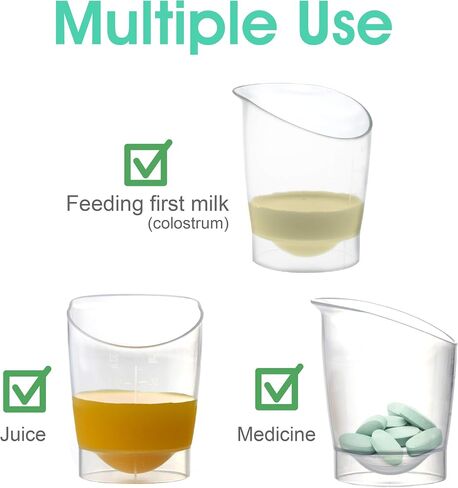 Maymom Baby Feeding Cup, Reusable and Disposable Short-Term Infant Feeding Cup for First Milk Collection, 1 oz, 6 Count in Saudi Arabia