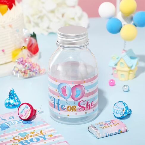 39 Pieces Baby Shower Water Bottle Labels Shower Water Bottle Stickers Wrappers Waterproof Baby Shower Labels for Baby Shower Party Decoration in Saudi Arabia