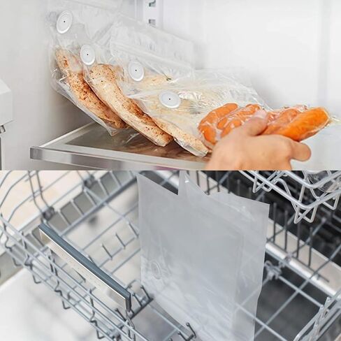أكياس VICARKO Sous Vide، أكياس بسحاب لحفظ الطعام، أكياس تخزين بالمكنسة الكهربائية قابلة لإعادة الاستخدام، آمنة للاستخدام في الفريزر، بلاستيك خالٍ من البيسفينول A، 10 قطع، 13.5 × 10.5 بوصة in Kuwait