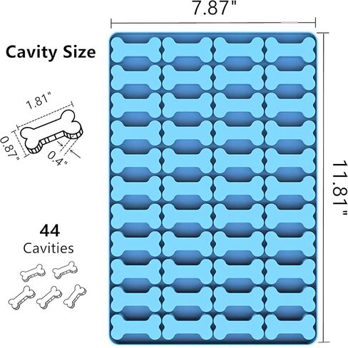 قوالب حلوى الكلاب من سوفلييم، قوالب سيليكون صغيرة لعظام الكلاب، صانعة مكافآت الكلاب، قوالب بسكويت الكلاب مع مكشطة (قطعة واحدة من العظام الصغيرة) in Kuwait