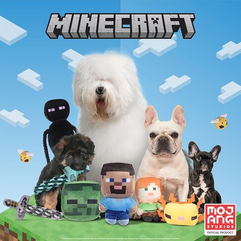 Minecraft for Pets Diamond Sword Rope Squeaker Toy for Dogs | Officially Licensed Mojang Studios Pet Products | Rope Dog Toy, Dog Chew Toy, Gifts for Kids Who Love Video Games 12 Inch in Saudi Arabia