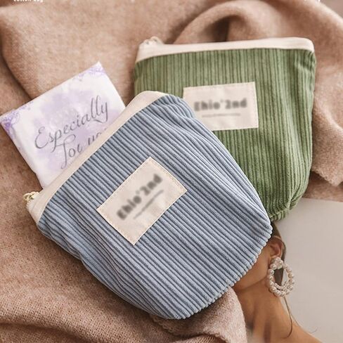 4 حزم قماش حقيبة تخزين المناديل الصحية عملية بأسعار معقولة الفوط الصحية الحقيبة الحيض حقيبة صغيرة فترة حقيبة للفتيات في سن المراهقة النساء in Kuwait