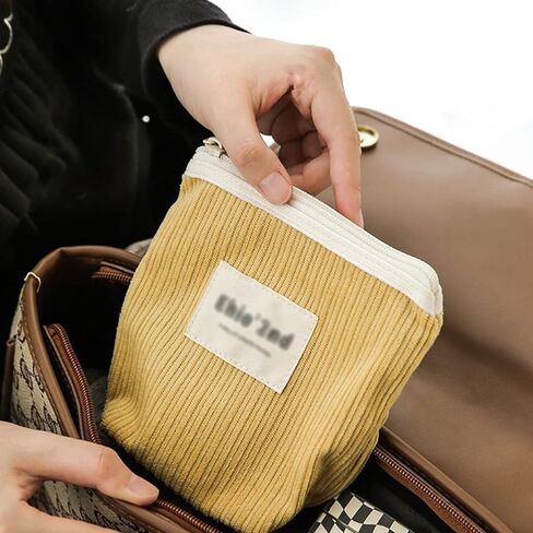 4 حزم قماش حقيبة تخزين المناديل الصحية عملية بأسعار معقولة الفوط الصحية الحقيبة الحيض حقيبة صغيرة فترة حقيبة للفتيات في سن المراهقة النساء in Kuwait