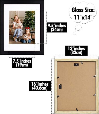 Golden State Art, A2 Black Photo Frame - Solid Wood And Display 16.5X23.4 Picture Without Mat -Acrylic Glass (Wall Display) in Saudi Arabia