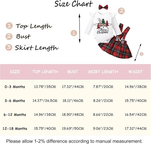 LUJENGEFA طفلة بلدي 1st زي عيد الميلاد عيد الميلاد إلكتروني طباعة كشكش رومبير + تنورة حمراء منقوشة الحمالات + عقال مجموعة الملابس in Kuwait