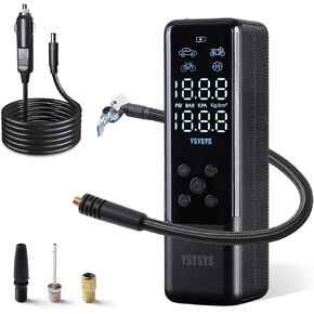 YSYSYS Tire Inflator 3X Faster Inflation,Portable Small Vaclife Compressor With LCD Screen Pressure Gauge,Suitable for Inflatables Cars,MPV, Bikes,Motorcycles Tire Emergency Electric Air Pump in Saudi Arabia