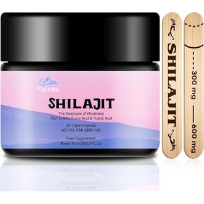 600mg Shilajit Pure Himalayan Organic Shilajit Resin- Maximum Potency Natural Organic Shilajit Resin with 85+ Trace Minerals & Fulvic Acid for Energy, Immune Support, 30 Grams in Saudi Arabia