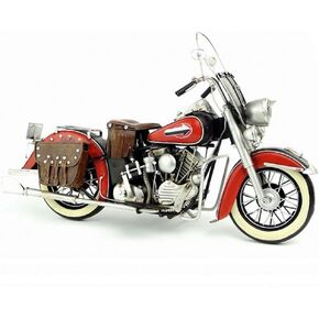 CYXStar Handmade Iron Class Motorcycle Model Antique Iron Motorbike Model Vintage Motorbike Model for Home Decor (Red(1952)