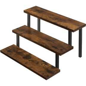 حامل عرض خشبي من YINMIT، حامل صينية متدرج خشبي، منظم رف توابل رف توابل من 3 طبقات، رف عرض كونترتوب لمجموعة الدمى والأشكال والعطور والكب كيك والرائحة والشموع in Kuwait