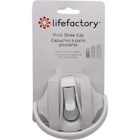 Lifefactory BPA-Free Pivot Straw Cap for 12-Ounce, 16-Ounce, and 22-Ounce Glass Bottles, Optic White in Kuwait