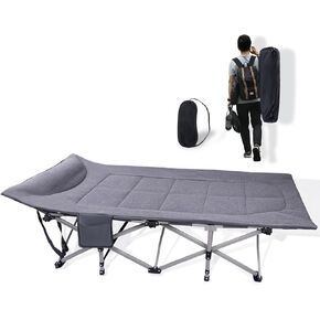KAKO Camping Cots for Adults, Folding Camping Cot, Portable Cots for Adults, Camping Beds for Adults Heavy Duty 600 Lbs(Max Load) Folding Camp Cot with Carry Bag in Kuwait