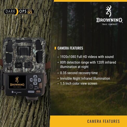 Browning Trail Cameras Dark Ops Pro DCL - BTC-6DCL - كاميرا الألعاب، كاميرا الحياة البرية التي تنشط بالحركة in Saudi Arabia