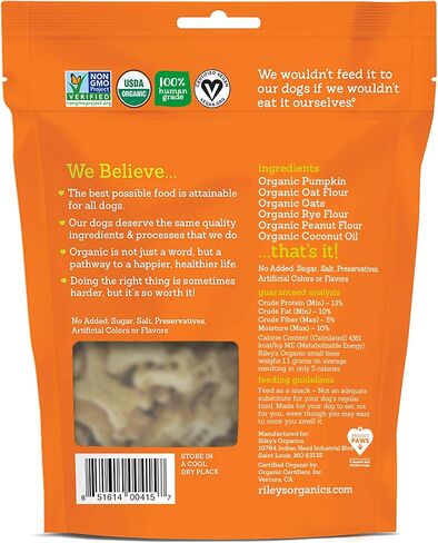 Riley'S Organics Pumpkin And Coconut Bone, Small, 5 Oz. in Saudi Arabia