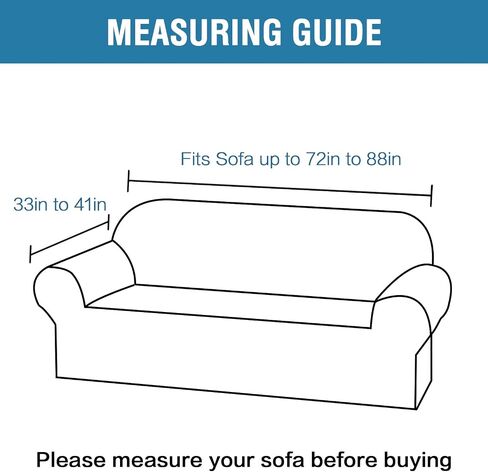 H.VERSAILTEX 2024 Newest Jacquard Couch Covers for 3 Cushion Couch 1 Piece Stretch Sofa Covers Furniture Protector Anti-Slip Soft Thickened Dogs Slipcovers Washable Crizzle Pattern(Sofa, Ivory) in Saudi Arabia