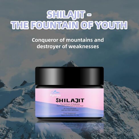 600 ملغ من راتنج شيلاجيت العضوي النقي من الهيمالايا - أقصى قدر من الفعالية راتنج شيلاجيت عضوي طبيعي مع 85+ من المعادن النزرة وحمض الفولفيك للطاقة ودعم المناعة، 30 جرامًا in Kuwait