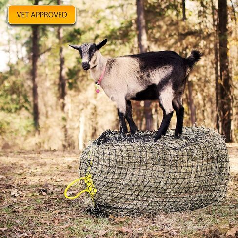 Texas Haynet - حامل شبكة مربعة للقش للأحصنة - شبكة نايلون مربعة متينة لتناول الطعام البطيء - شبكة حبل القش صناعة أمريكية - تناسب بسهولة بالات 91.4 × 45.7 × 45.7 × 45.7 سم مع فتحات 3.8 سم in Saudi Arabia