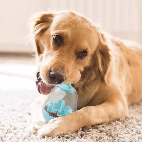 PERZOE Treat Tower Dog, Slow Feeder Toy for Dog Mental Stimulation, Dog Enrichment Toy, Feeders Treat Dispensing Mentally Stimulating Toys (Yellow) in Saudi Arabia