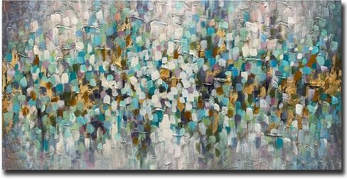 24*48 inch Wall Art Hand-Painted Framed Flower Oil Painting On Canvas in Saudi Arabia