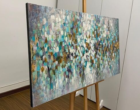 24*48 inch Wall Art Hand-Painted Framed Flower Oil Painting On Canvas in Saudi Arabia