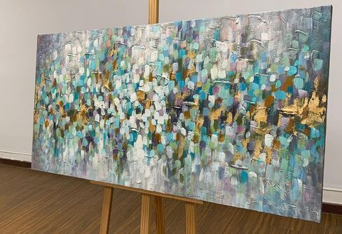 24*48 inch Wall Art Hand-Painted Framed Flower Oil Painting On Canvas in Saudi Arabia