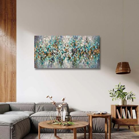24*48 inch Wall Art Hand-Painted Framed Flower Oil Painting On Canvas in Saudi Arabia