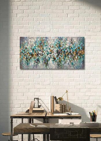 24*48 inch Wall Art Hand-Painted Framed Flower Oil Painting On Canvas in Saudi Arabia