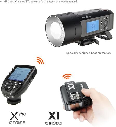 Godox AD400 Pro AD400Pro Godox Flash for Canon Camera,0.01-1s Recycle Time,380 Full Power Pops,30W LED Modeling Lamp,with Godox XPro-C Flash Trigger, 400W 2.4G TTL Flash w/Bowens Mount and Godox Mount in Saudi Arabia