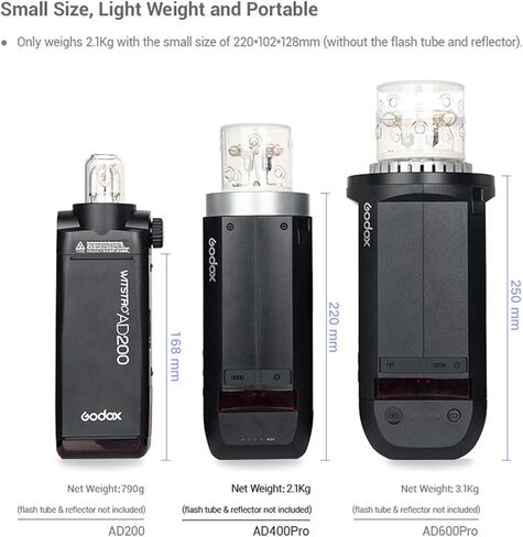 Godox AD400 Pro AD400Pro Godox Flash for Canon Camera,0.01-1s Recycle Time,380 Full Power Pops,30W LED Modeling Lamp,with Godox XPro-C Flash Trigger, 400W 2.4G TTL Flash w/Bowens Mount and Godox Mount in Saudi Arabia