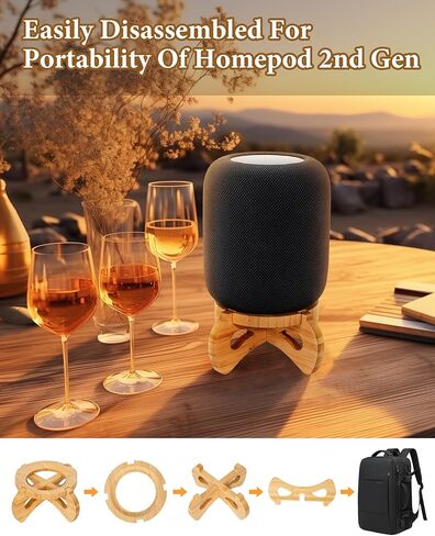 Gouyisi Pedestal Stand for Display-Bamboo Riser for Decor-Display Stand Home Decor Holder for Himalayan Salt Lamp, Home pod 2, Decorative Bowl, Crystal Ball, Small Plant Pot in Kuwait