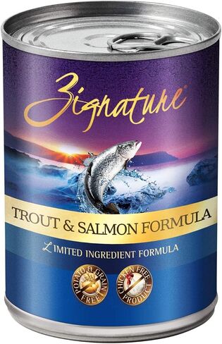 Zignature Trout And Salmon Canned Dog Food 13oz, case of 12 in Saudi Arabia