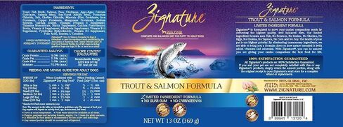 Zignature Trout And Salmon Canned Dog Food 13oz, case of 12 in Saudi Arabia