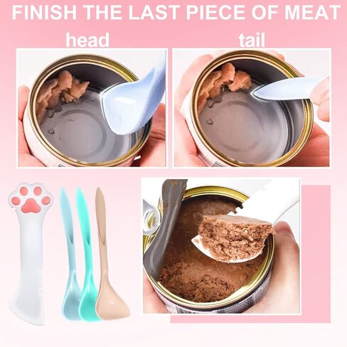 HOMURY Pet Food Can Spoon: 3 Pcs Pet Food Can Covers with 4 Pcs Food Mixing Spoons Silicone Pet Food Can Spoons Food Storage Pet Cat Supplies, Universal Pet Food Can Supplies Set for Dogs Cats in Kuwait