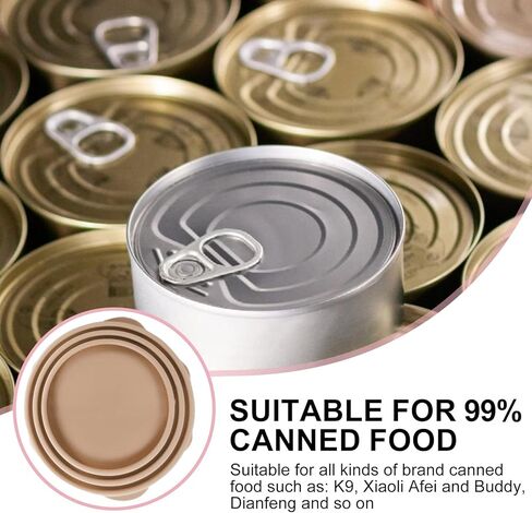 HOMURY Pet Food Can Spoon: 3 Pcs Pet Food Can Covers with 4 Pcs Food Mixing Spoons Silicone Pet Food Can Spoons Food Storage Pet Cat Supplies, Universal Pet Food Can Supplies Set for Dogs Cats in Kuwait