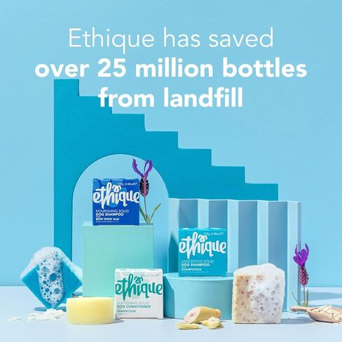 ايثيك شامبو مغذي للكلاب من باو واو بار - خال من البلاستيك، نباتي، لم يتم اختباره على الحيوانات، صديق للبيئة، 3.27 اونصة (عبوة من قطعة واحدة) in Kuwait