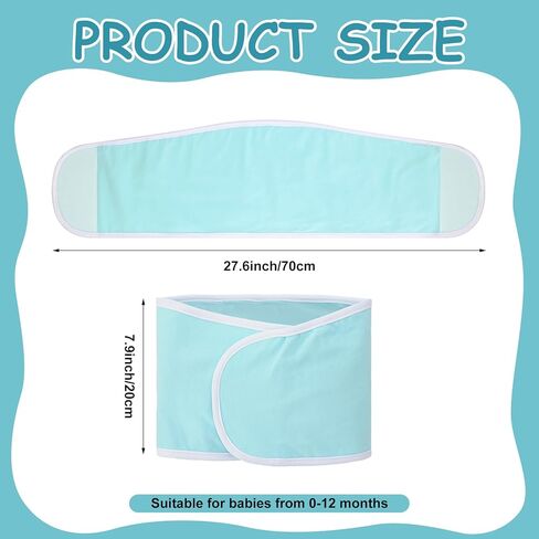 VitalCozy VitalCozy 3 Pcs Newborn Snuggle Strap Baby Swaddle Band Adjustable Arms Safe Baby Belly Band Baby Transitional Sack for Newborn Baby Boys Girls (Light Green, Light Blue, Light Gray) in Kuwait